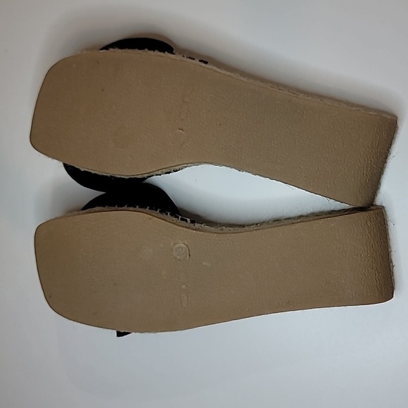 JEFFREY CAMPBELL Suede Bow Tie Slip On Sandals Flats Slippers Espridelles - Picture 6 of 7